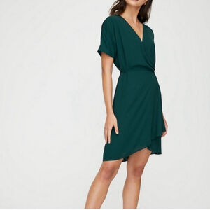 Aritzia Babaton Wallace Wrap Dress Dark Green Size XS